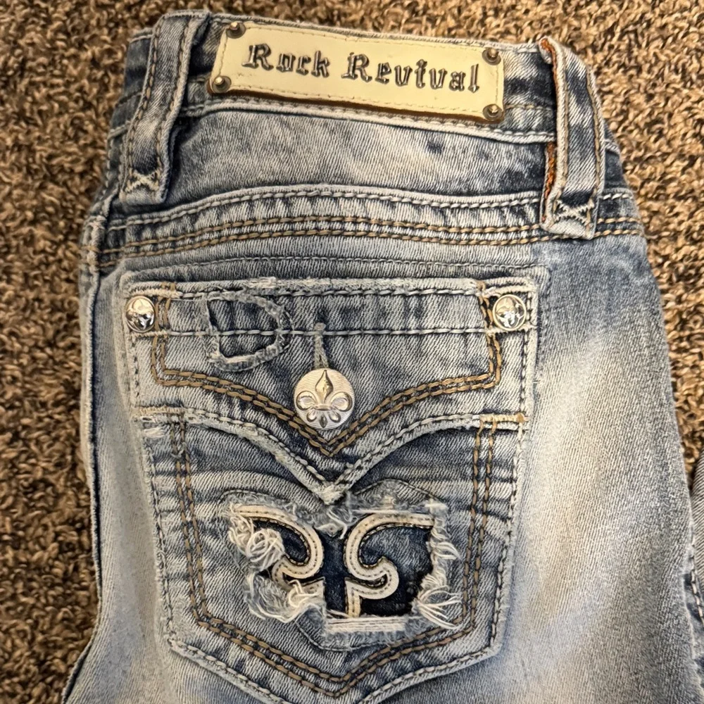 Rock Revival Light Blue Skinny Jeans - Picture 2 of 11